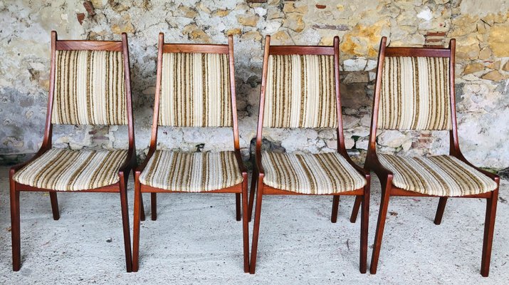 Mid-Century Teak Dining Chairs from R. Huber & Co, Set of 4-OJT-849594