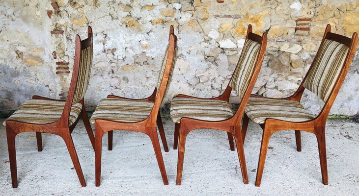 Mid-Century Teak Dining Chairs from R. Huber & Co, Set of 4-OJT-849594