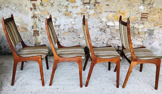 Mid-Century Teak Dining Chairs from R. Huber & Co, Set of 4-OJT-849594