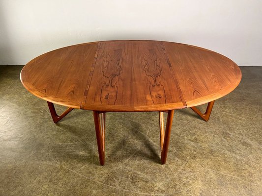 Mid-Century Teak Dining Table attributed to Kurt Østervig, 1960s-QDV-1740629