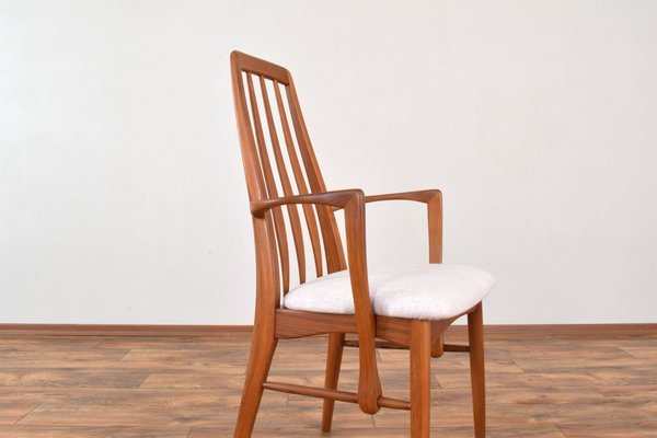 Mid-Century Teak Eva Armchair by Niels Koefoed for Koefoeds Hornslet, 1960s, Set of 2-LOT-2032117