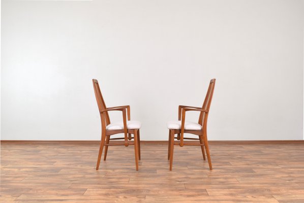 Mid-Century Teak Eva Armchair by Niels Koefoed for Koefoeds Hornslet, 1960s, Set of 2-LOT-2032117