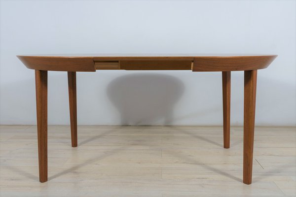 Mid-Century Teak Extendable Table by Ole Hald for Gudme Furniture Factory, 1970s-NIT-1407906