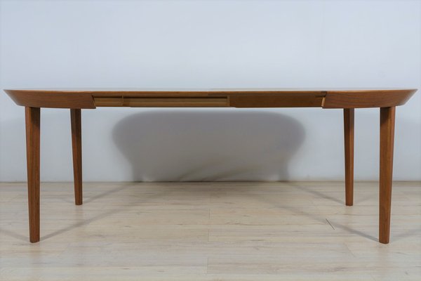 Mid-Century Teak Extendable Table by Ole Hald for Gudme Furniture Factory, 1970s-NIT-1407906