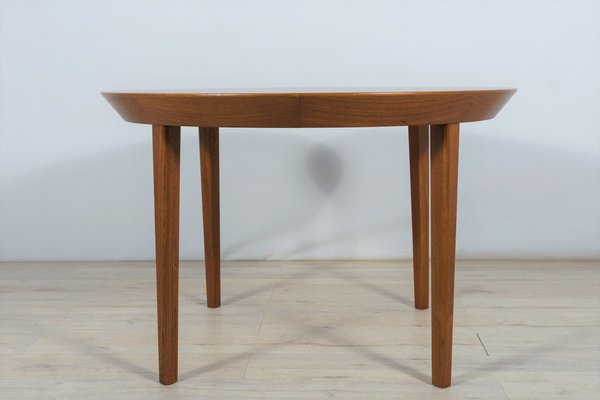 Mid-Century Teak Extendable Table by Ole Hald for Gudme Furniture Factory, 1970s-NIT-1407906