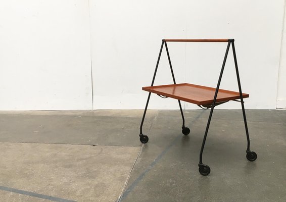 Mid-Century Teak Foldable Serving Cart-UAH-557502