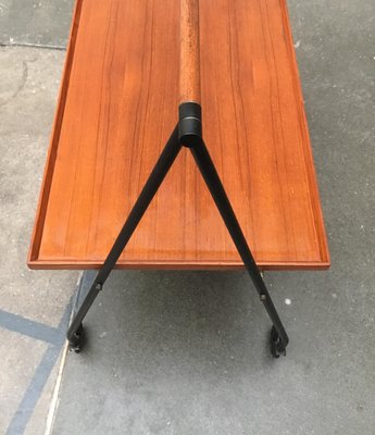 Mid-Century Teak Foldable Serving Cart-UAH-557502