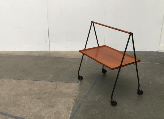 Mid-Century Teak Foldable Serving Cart-UAH-557502