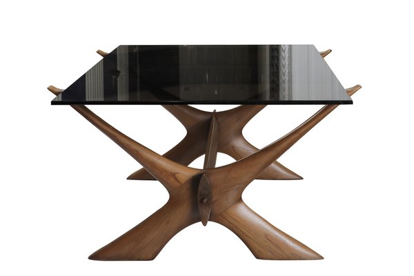 Mid-Century Teak & Glass Coffee Table by Fredrik Schriever-Abeln for Örebro Glass-PSQ-1733951