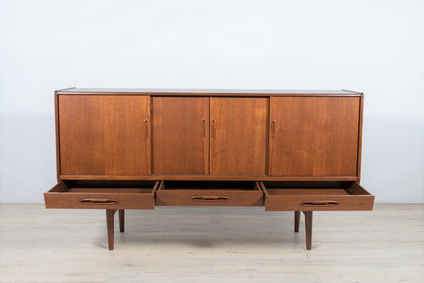 Mid-Century Teak Highboard by A. Jensen & Molholm for Herning, 1960s-NIT-1371427