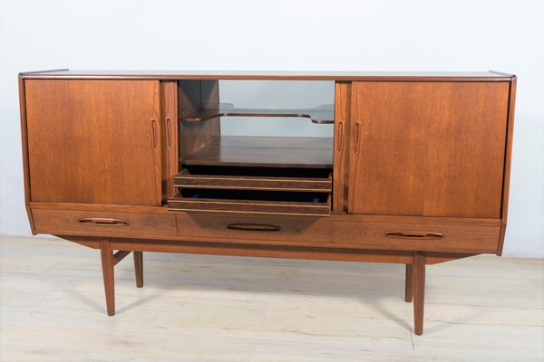 Mid-Century Teak Highboard by A. Jensen & Molholm for Herning, 1960s-NIT-1371427