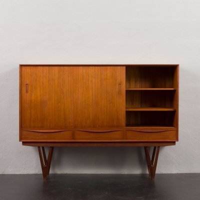 Mid-Century Teak Highboard with Bar Cabinet by Kurt Østervig, 1960s-UE-1750396