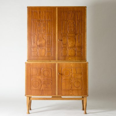 Mid-Century Teak Krus Cabinet by Yngve Ekström, 1950s-NL-2019549