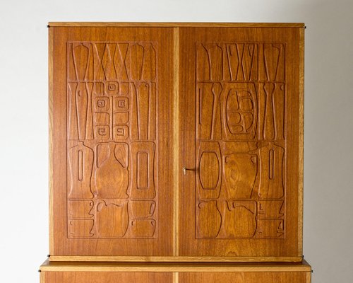 Mid-Century Teak Krus Cabinet by Yngve Ekström, 1950s-NL-2019549