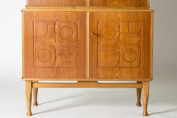 Mid-Century Teak Krus Cabinet by Yngve Ekström, 1950s-NL-2019549