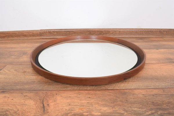 Mid-Century Teak Mirror by Uno & Östen Kristiansson for Luxus, 1950s-LOT-1298501