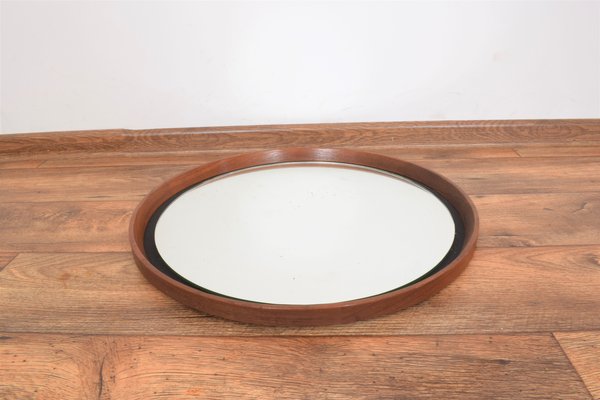 Mid-Century Teak Mirror by Uno & Östen Kristiansson for Luxus, 1950s-LOT-1298501