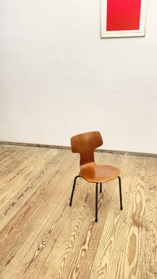 Mid-Century Teak Model 3123 Children's Chair by Arne Jacobsen for Fritz Hansen, 1960s-DOY-1131116