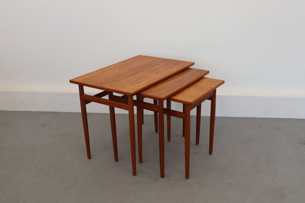 Mid-Century Teak Nesting Tables, 1960s, Set of 3-JWH-669999