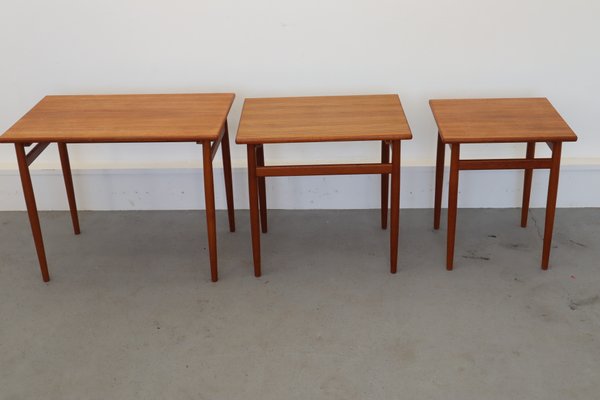 Mid-Century Teak Nesting Tables, 1960s, Set of 3-JWH-669999