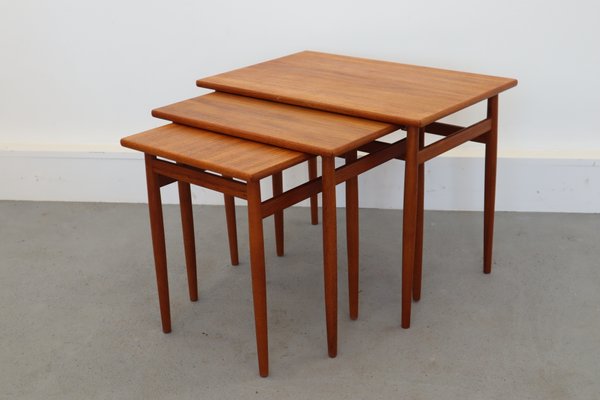 Mid-Century Teak Nesting Tables, 1960s, Set of 3-JWH-669999