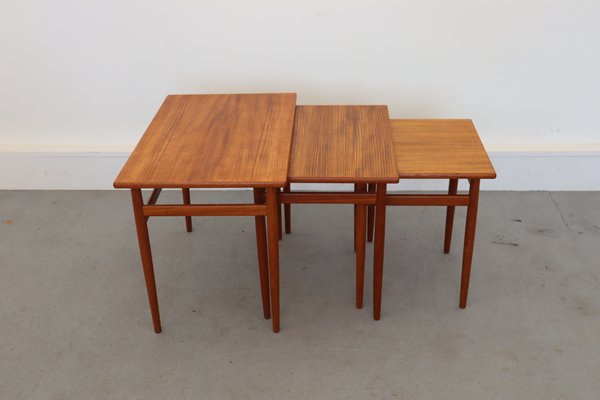 Mid-Century Teak Nesting Tables, 1960s, Set of 3-JWH-669999