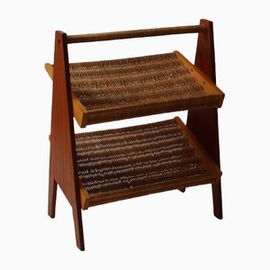 Mid-Century Teak Newspaper Rack, 1960s-ESB-1366966