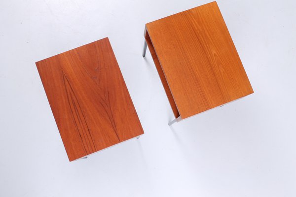 Mid-Century Teak Nightstands from Kuperus, 1960s, Set of 2-XT-1396905