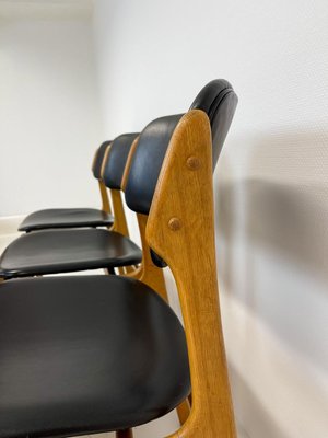 Mid-Century Teak & Oak-Leather OD49 Dining Chairs by Erik Buch, Denmark, 1960s, Set of 6-UYK-890152