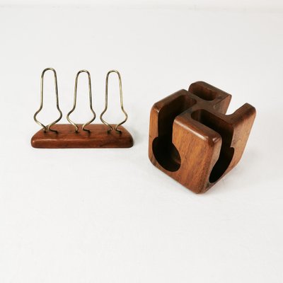 Mid-Century Teak Pipe Stands, 1960s, Set of 2-ZTG-1769643