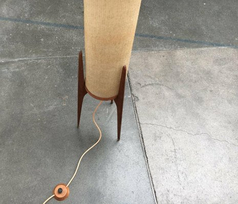 Mid-Century Teak Rocket Tripod Floor Lamp, 1960s-UAH-1725503