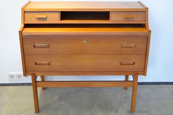 Mid-Century Teak Secretaire by Arne Wahl Iversen for Vinde Møbelfabrik-OV-843431