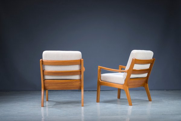 Mid-Century Teak Senator Lounge Chairs by Ole Wanscher, Set of 2-ZZH-1148178