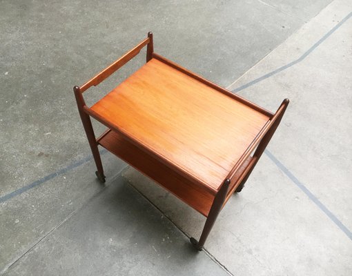 Mid-Century Teak Serving Cart-UAH-872474