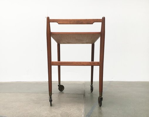 Mid-Century Teak Serving Cart-UAH-872474