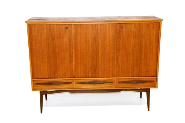 Mid-Century Teak Sideboard, Sweden, 1950s-GEK-1328105