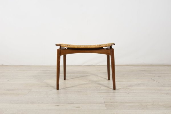 Mid-Century Teak Stool by Sigfrid Omann for Ølholm Furniture Factory, 1950s-NIT-1292141