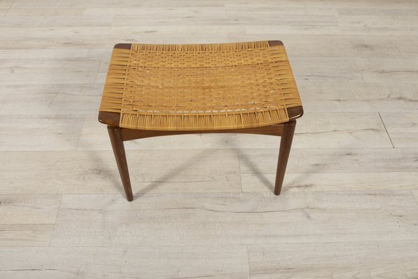 Mid-Century Teak Stool by Sigfrid Omann for Ølholm Furniture Factory, 1950s-NIT-1292141