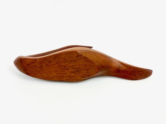 Mid-Century Teak Swan Figurine by Léo Gervais, 1960s-ZCY-2021443