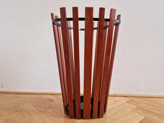 Mid-Century Teak Umbrella Stand, Denmark, 1960s, Set of 2-TZ-1346181