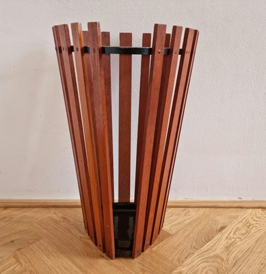 Mid-Century Teak Umbrella Stand, Denmark, 1960s, Set of 2-TZ-1346181