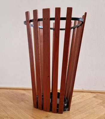 Mid-Century Teak Umbrella Stand, Denmark, 1960s, Set of 2-TZ-1346181