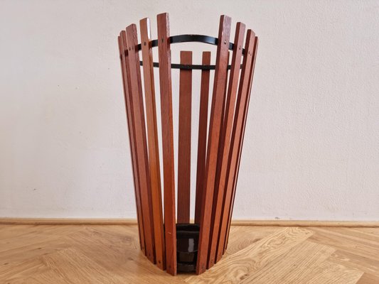 Mid-Century Teak Umbrella Stand, Denmark, 1960s, Set of 2-TZ-1346181