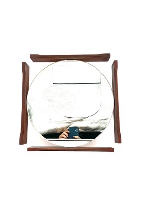 Mid-Century Teak Vanity Mirror, Italy, 1960s-TXN-1730015