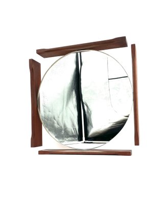 Mid-Century Teak Vanity Mirror, Italy, 1960s-TXN-1730015