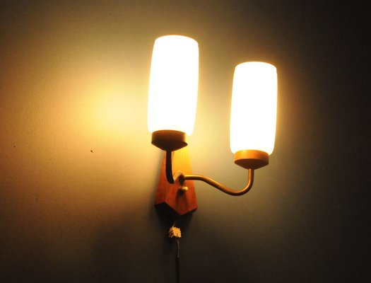 Mid-Century Teak Wall Lamp-KDW-1366854