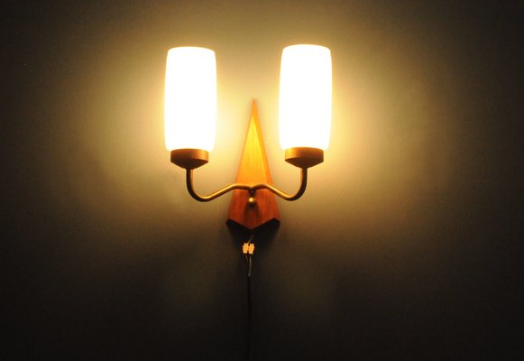 Mid-Century Teak Wall Lamp-KDW-1366854