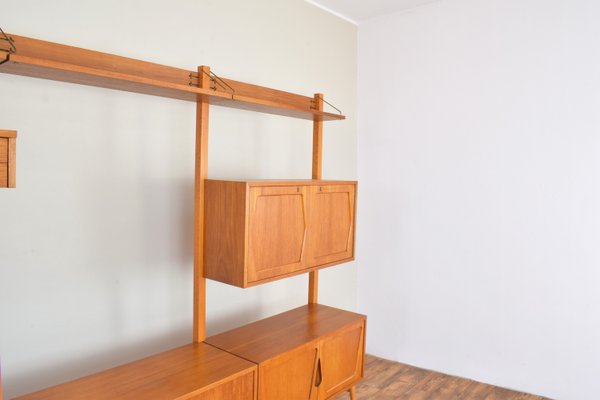 Mid-Century Teak Wall Unit by Kjell Riise for Rival Brodrene Jatogs, 1960s, Set of 3-LOT-2024438