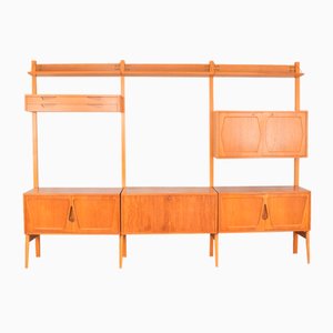 Mid-Century Teak Wall Unit by Kjell Riise for Rival Brodrene Jatogs, 1960s, Set of 3-LOT-2024438