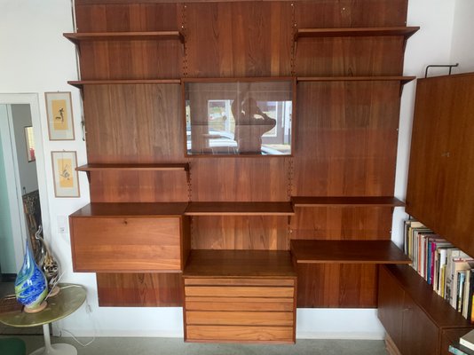 Mid-Century Teak Wall Unit by Poul Cadovius for Cado-PYR-593902